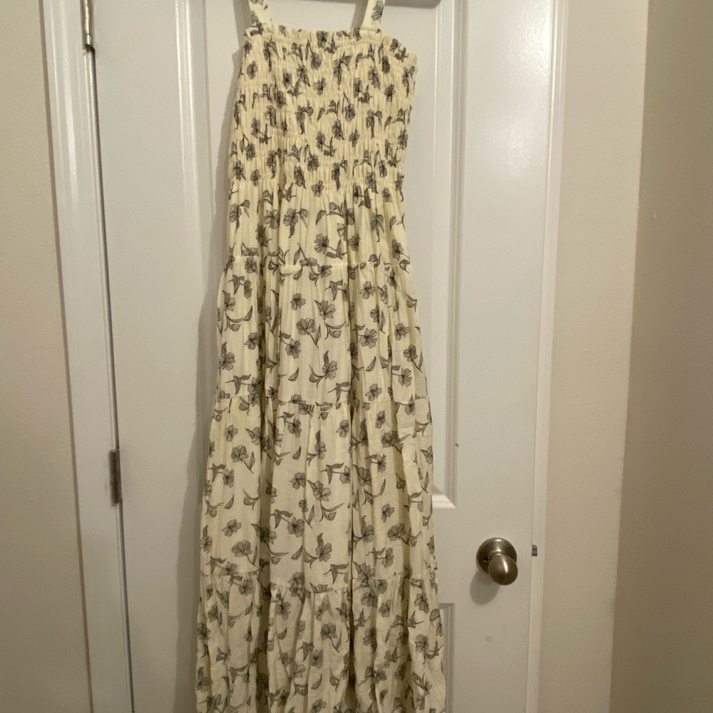 TALULAH Cream and Black Floral Maxi Dress